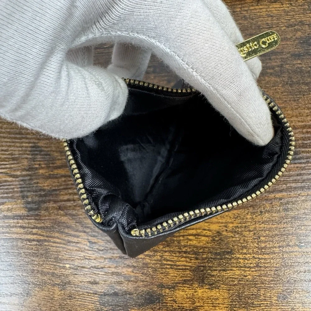 Rustic‎ Cuff Black w/Gold RC Logo Zipper Closure Storage Makeup Bag